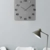 Wall clock Vintage grey glass