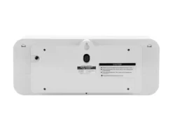 Wall clock Wide Flip white casing, black dial