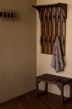 Wall coat rack shelf jakub walnut