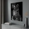 Walljar acrylglas schilderij - Mysterious Zebra Acrylglas schilderij - 50 x 70 cm