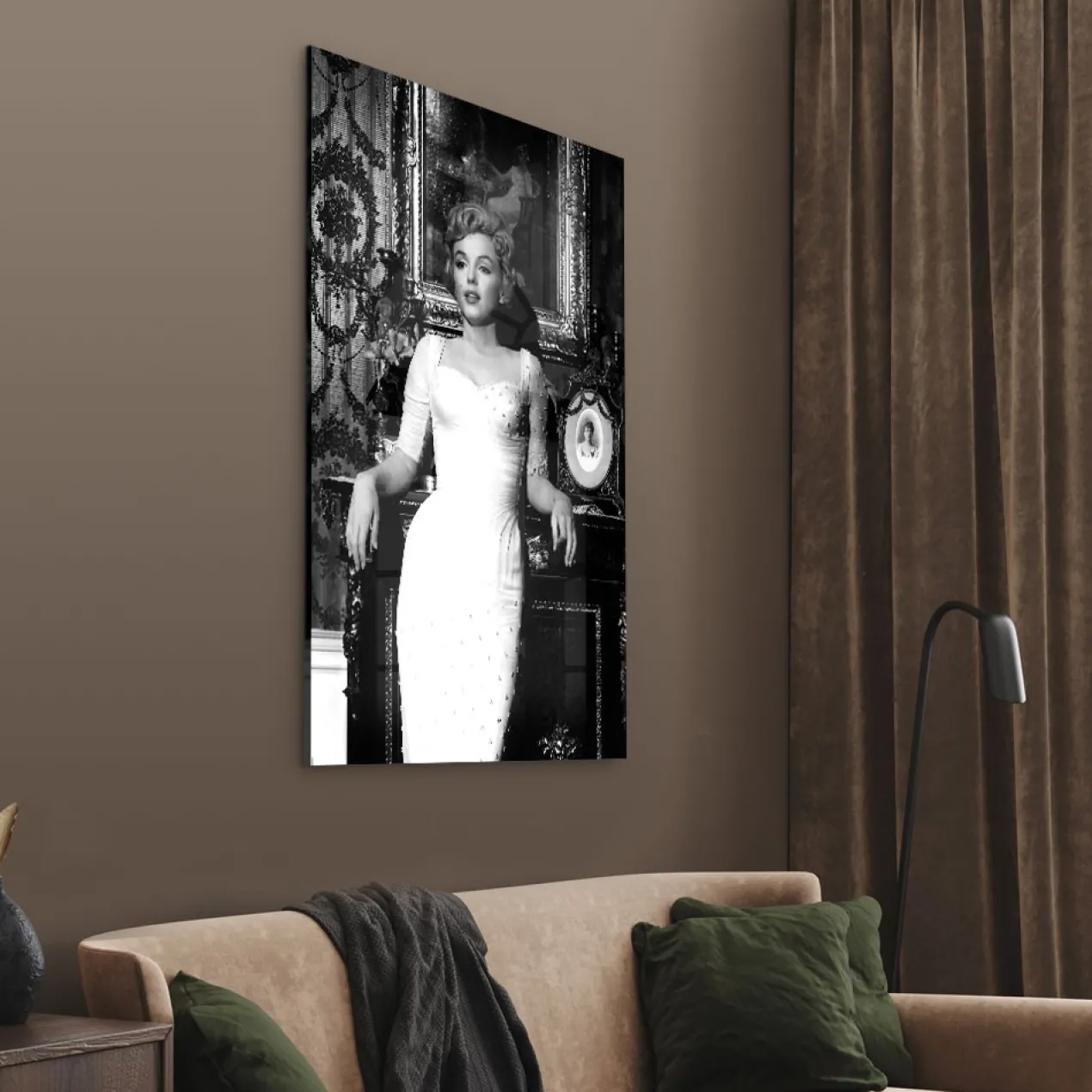 Walljar acrylglas schilderij - Marilyn Monroe Posing Acrylglas schilderij - 50 x 70 cm