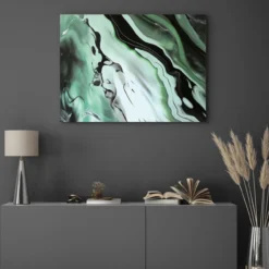 Walljar acrylglas schilderij - Groovy waves Acrylglas schilderij - 50 x 70 cm