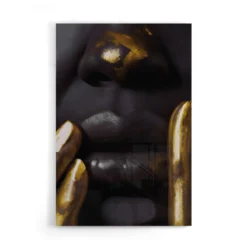 Walljar acrylglas schilderij - Golden Fingers Acrylglas schilderij - 50 x 70 cm