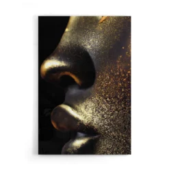 Walljar acrylglas schilderij - Golden Closeup Acrylglas schilderij - 50 x 70 cm