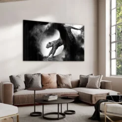 Walljar acrylglas schilderij - Crouching Panther Acrylglas schilderij - 50 x 70 cm
