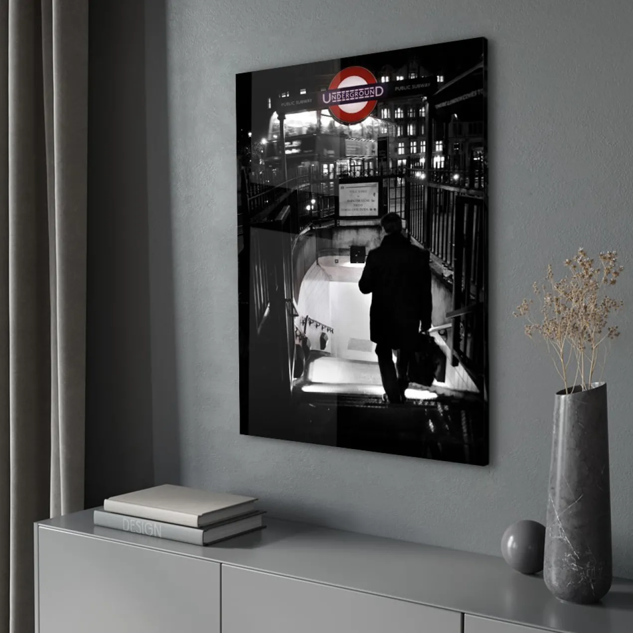 Walljar acrylglas schilderij - Underground Acrylglas schilderij - 80 x 120 cm
