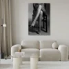Walljar acrylglas schilderij - Woman On Chair Acrylglas schilderij - 70 x 100 cm