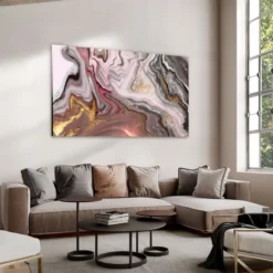 Walljar acrylglas schilderij - Touch of gold Acrylglas schilderij - 70 x 100 cm