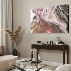 Walljar acrylglas schilderij - Touch of gold Acrylglas schilderij - 80 x 120 cm