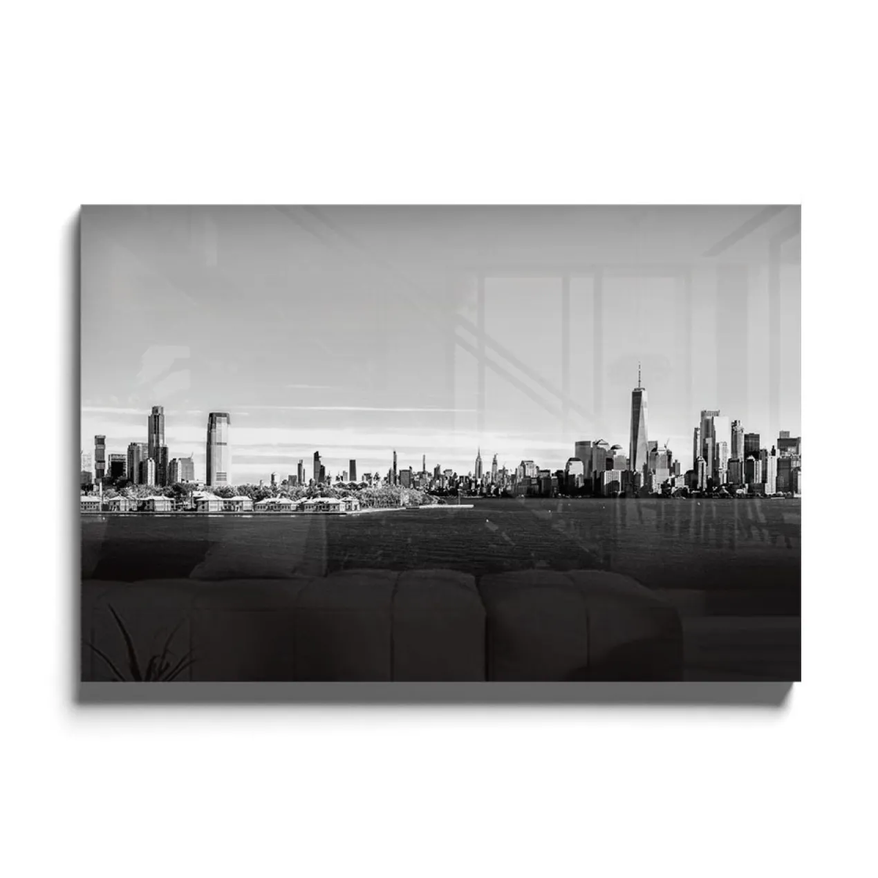 Walljar acrylglas schilderij - Shrouded City Acrylglas schilderij - 70 x 100 cm