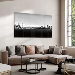 Walljar acrylglas schilderij - Shrouded City Acrylglas schilderij - 80 x 120 cm