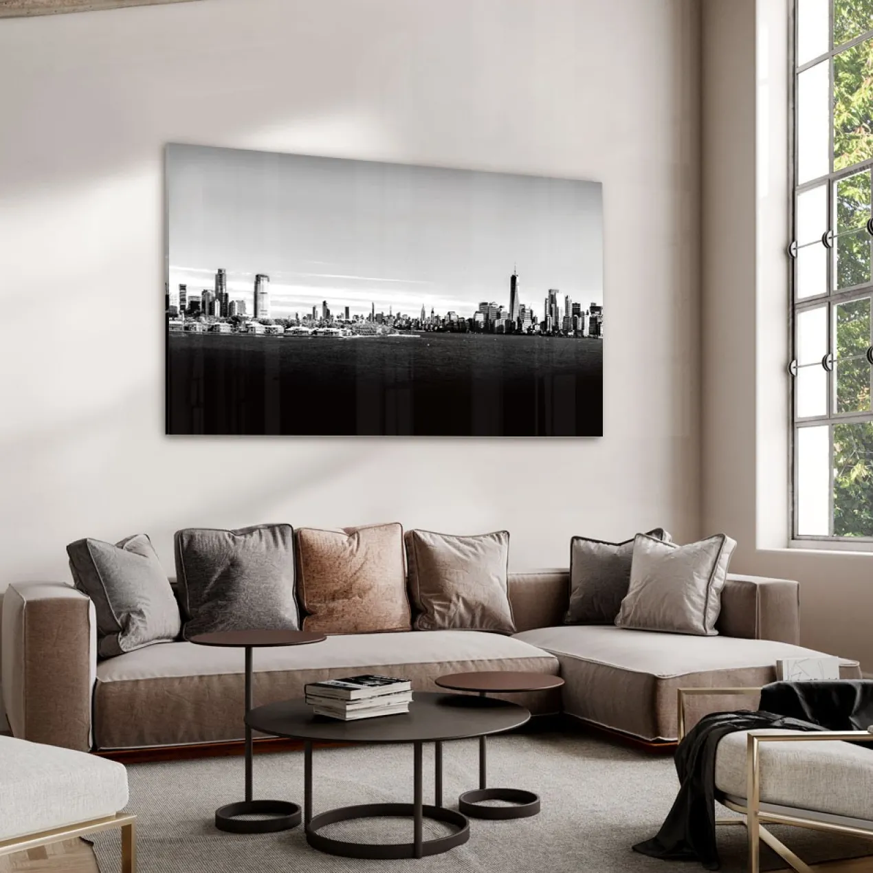 Walljar acrylglas schilderij - Shrouded City Acrylglas schilderij - 150 x 225 cm
