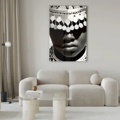 Walljar acrylglas schilderij - Silver Men Acrylglas schilderij - 80 x 120 cm