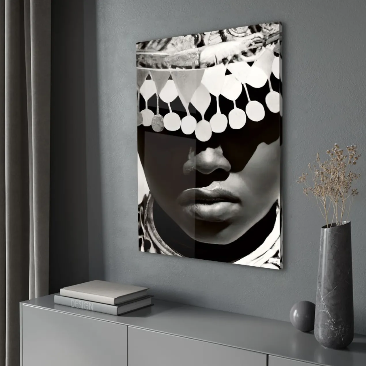 Walljar acrylglas schilderij - Silver Men Acrylglas schilderij - 80 x 120 cm