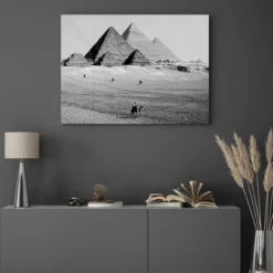 Walljar acrylglas schilderij - Pyramids of Egypt Acrylglas schilderij - 120 x 180 cm