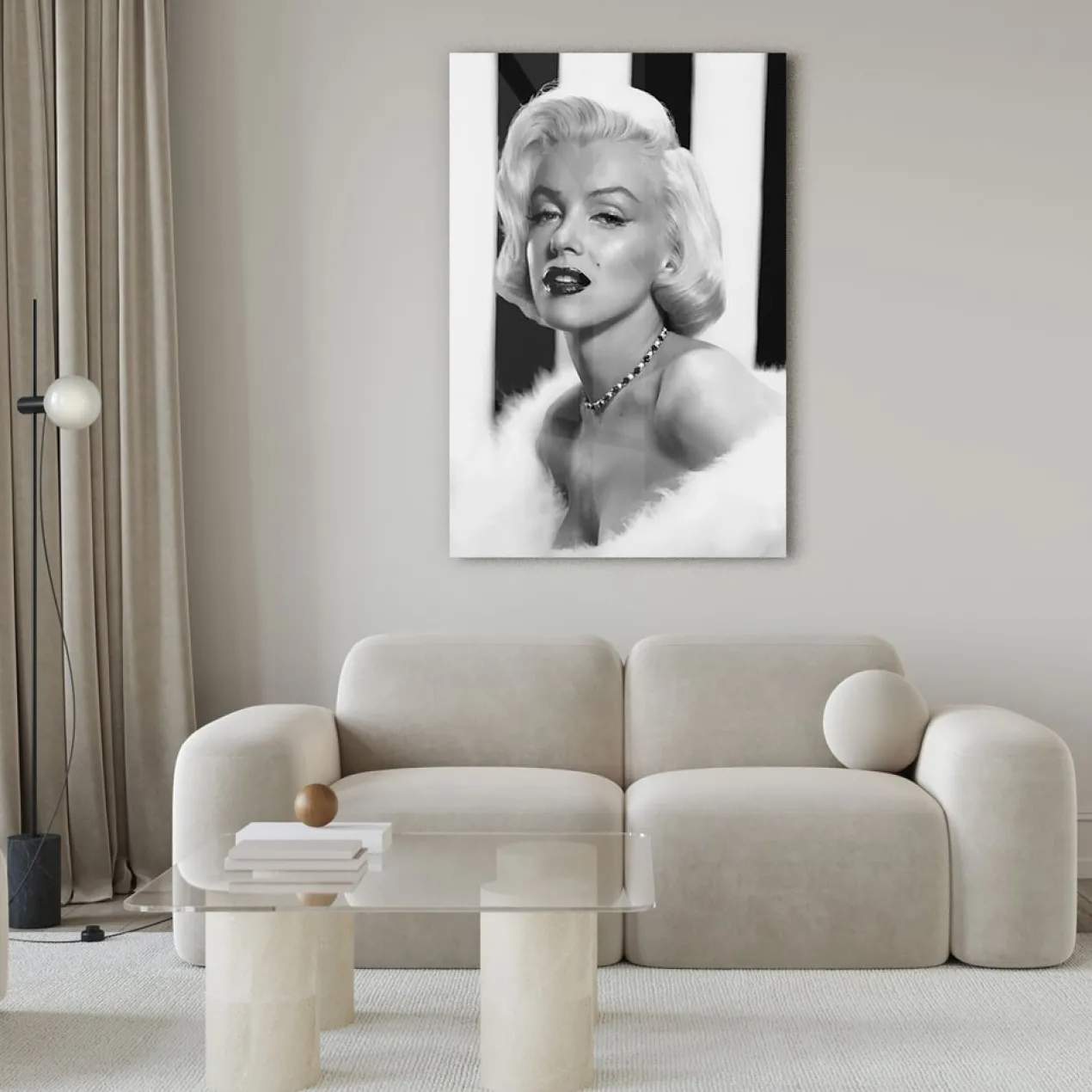 Walljar acrylglas schilderij - Portrait of Marilyn Monroe Acrylglas schilderij - 60 x 90 cm