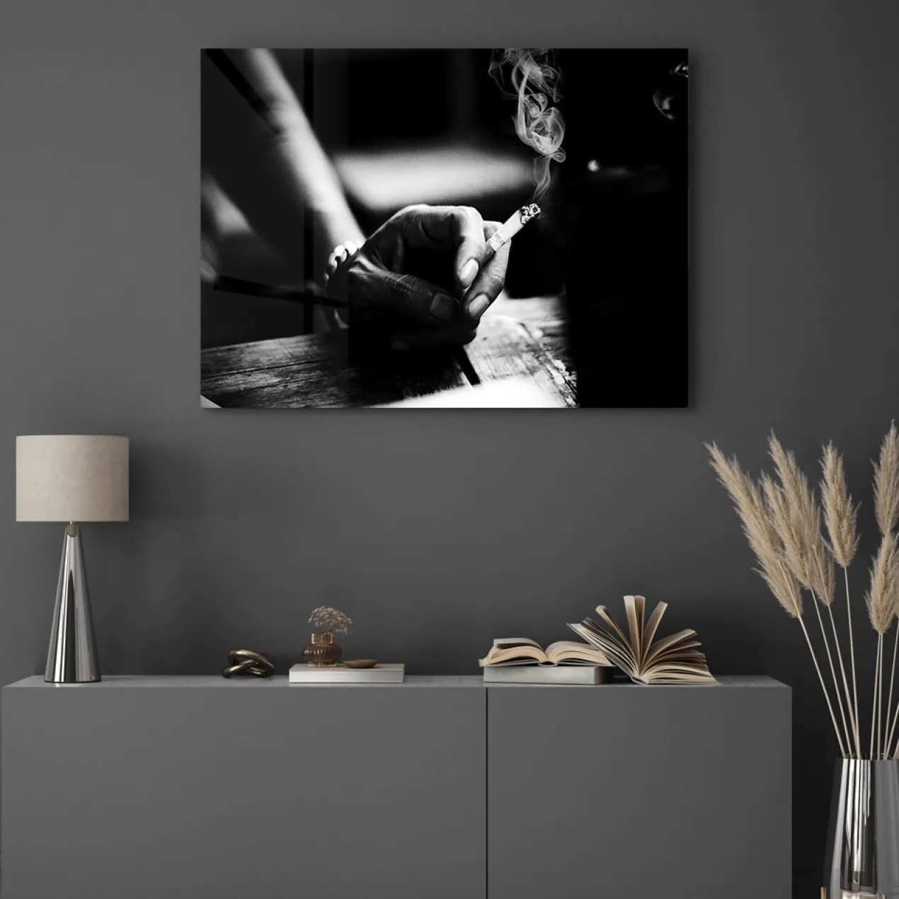 Walljar acrylglas schilderij - No Smoke left Acrylglas schilderij - 80 x 120 cm