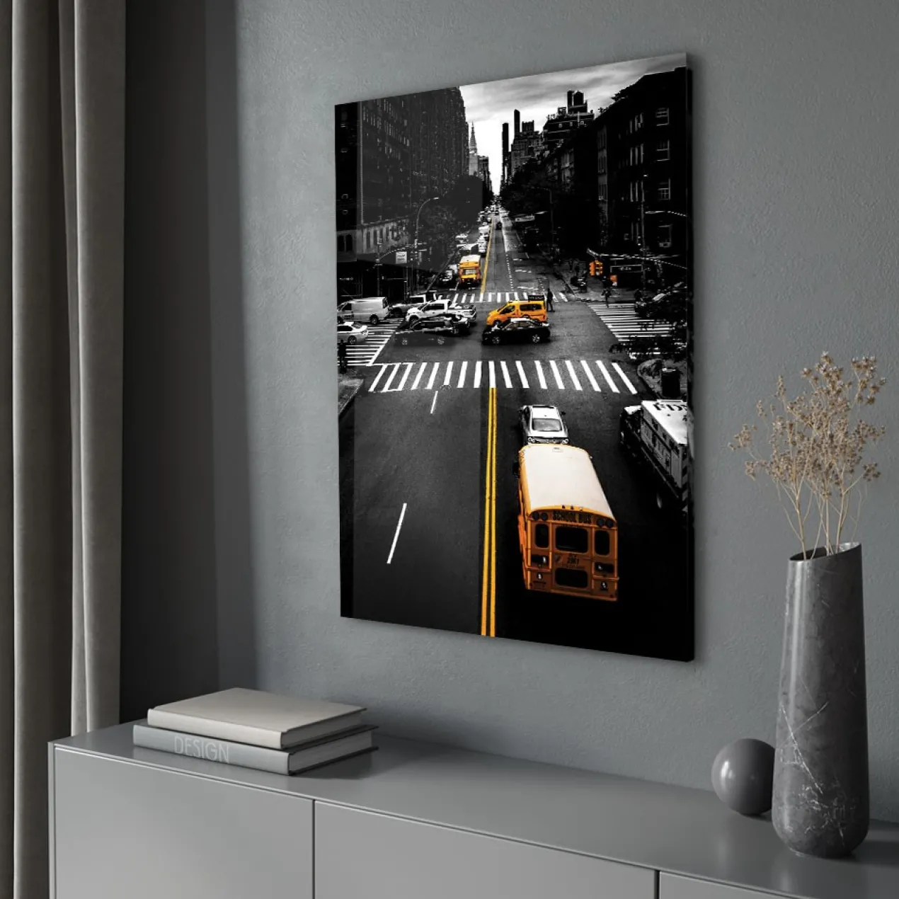Walljar acrylglas schilderij - New York Intersection Acrylglas schilderij - 60 x 90 cm