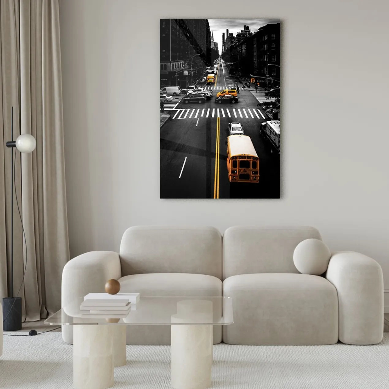 Walljar acrylglas schilderij - New York Intersection Acrylglas schilderij - 80 x 120 cm