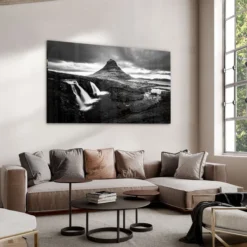 Walljar acrylglas schilderij - Iceland Waterfall Acrylglas schilderij - 80 x 120 cm