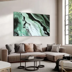 Walljar acrylglas schilderij - Groovy waves Acrylglas schilderij - 60 x 90 cm