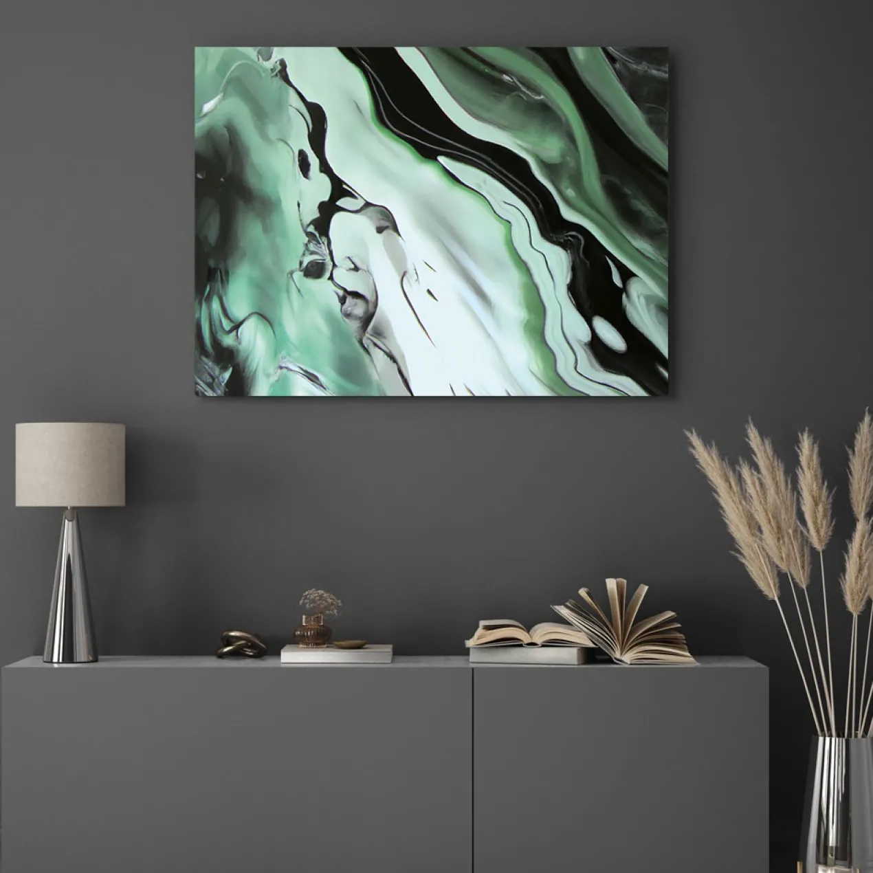 Walljar acrylglas schilderij - Groovy waves Acrylglas schilderij - 80 x 120 cm