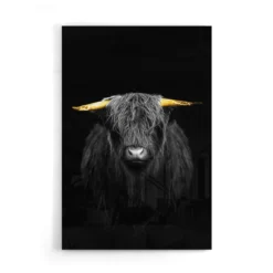 Walljar acrylglas schilderij - Gold Ox Horns Acrylglas schilderij - 70 x 100 cm