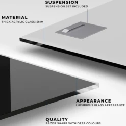 Walljar acrylglas schilderij - Gold Ox Horns Acrylglas schilderij - 70 x 100 cm