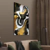 Walljar acrylglas schilderij - Golden Strokes Acrylglas schilderij - 70 x 100 cm