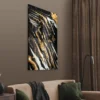 Walljar acrylglas schilderij - Golden paint Acrylglas schilderij - 70 x 100 cm