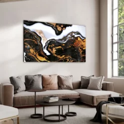 Walljar acrylglas schilderij - Golden Milkyway Acrylglas schilderij - 80 x 120 cm