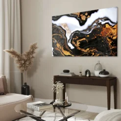 Walljar acrylglas schilderij - Golden Milkyway Acrylglas schilderij - 120 x 180 cm