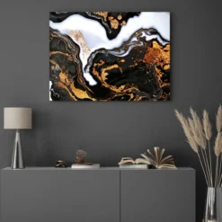 Walljar acrylglas schilderij - Golden Milkyway Acrylglas schilderij - 150 x 225 cm