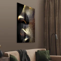 Walljar acrylglas schilderij - Golden Closeup Acrylglas schilderij - 60 x 90 cm