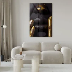 Walljar acrylglas schilderij - Golden Fingers Acrylglas schilderij - 120 x 180 cm