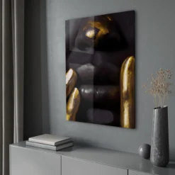 Walljar acrylglas schilderij - Golden Fingers Acrylglas schilderij - 150 x 225 cm