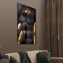 Walljar acrylglas schilderij - Golden Fingers Acrylglas schilderij - 150 x 225 cm