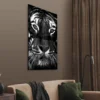 Walljar acrylglas schilderij - Facing Tiger Acrylglas schilderij - 120 x 180 cm