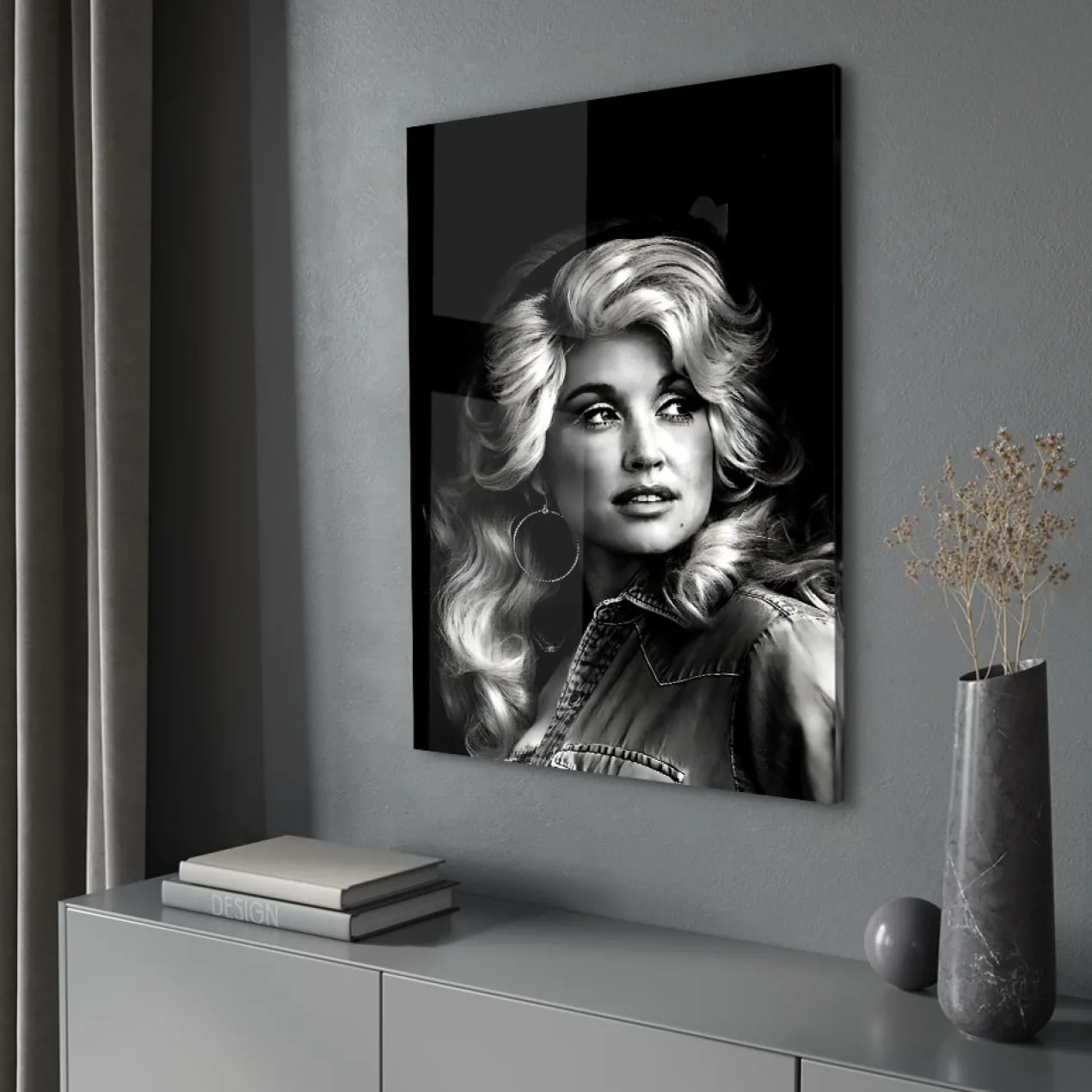 Walljar acrylglas schilderij - Dolly Parton Acrylglas schilderij - 80 x 120 cm