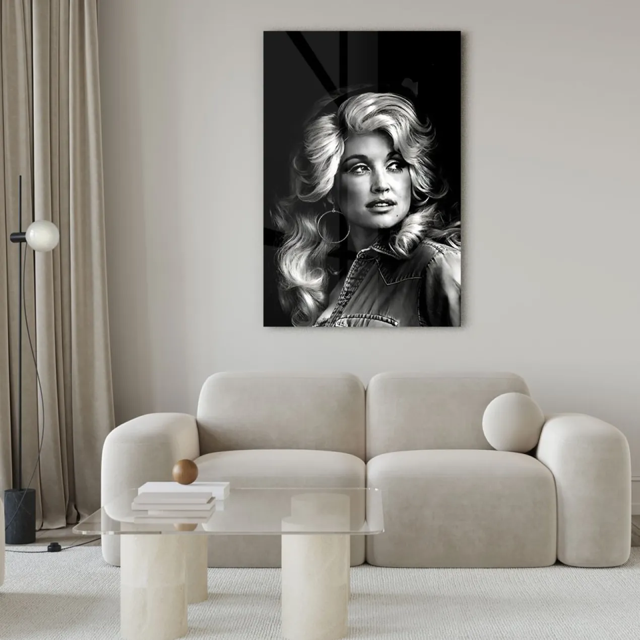 Walljar acrylglas schilderij - Dolly Parton Acrylglas schilderij - 120 x 180 cm