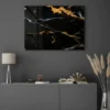Walljar acrylglas schilderij - Dark Marble Acrylglas schilderij - 150 x 225 cm