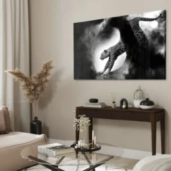 Walljar acrylglas schilderij - Crouching Panther Acrylglas schilderij - 120 x 180 cm