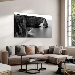 Walljar acrylglas schilderij - Cliffs of Etretat Acrylglas schilderij - 70 x 100 cm