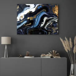 Walljar acrylglas schilderij - Blue Lagoon Acrylglas schilderij - 70 x 100 cm