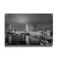 Walljar plexiglas schilderij - Rotterdam Skyline II Plexiglas schilderij - 40 x 60 cm