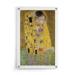 Walljar plexiglas schilderij - Gustav Klimt - De Kus Plexiglas schilderij - 40 x 60 cm