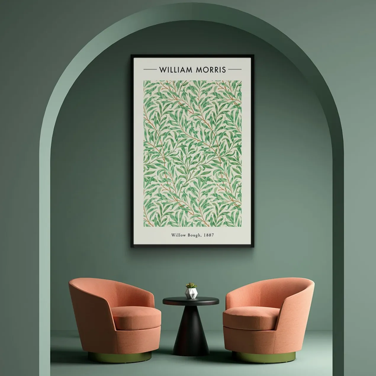 Walljar - Plexiglas schilderij - William Morris - Willow Bough Plexiglas schilderij - 80 x 120 cm
