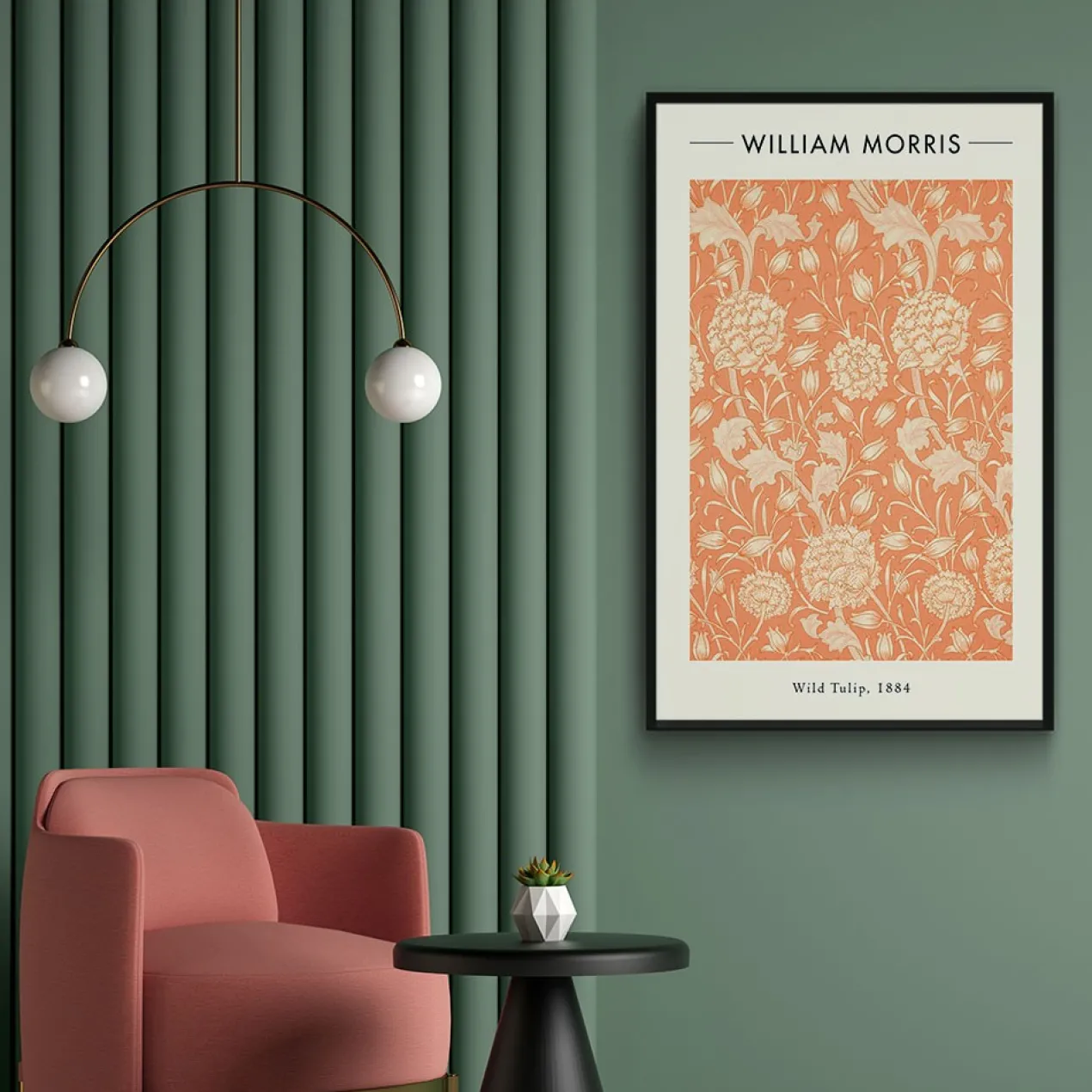 Walljar - plexiglas schilderij - william morris - wild tulip Plexiglas schilderij - 80 x 120 cm