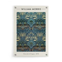 Walljar plexiglas schilderij - William Morris - Peacock and Dragon Plexiglas schilderij - 80 x 120 cm