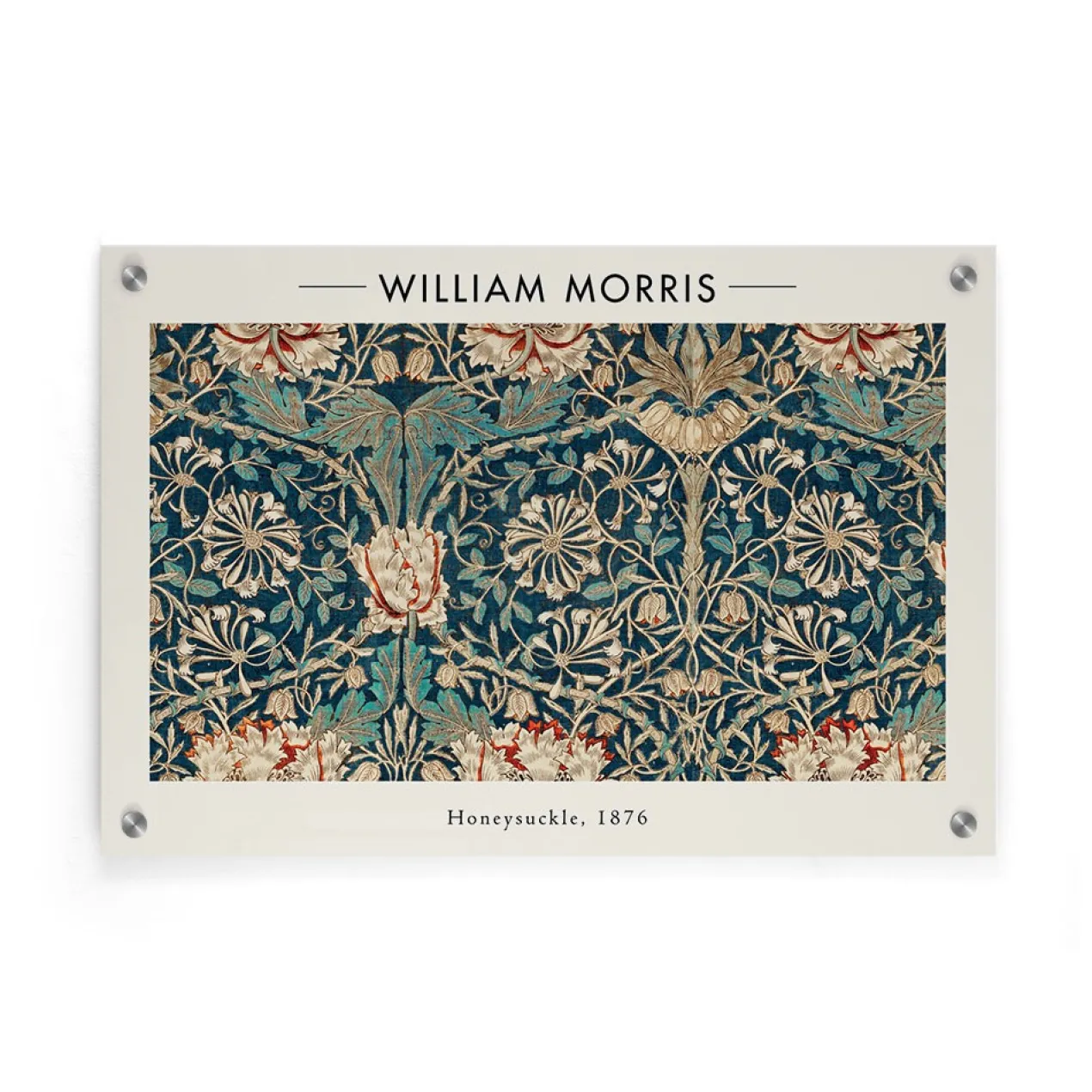 Walljar plexiglas schilderij - William Morris - Honeysuckle Plexiglas schilderij - 50 x 70 cm